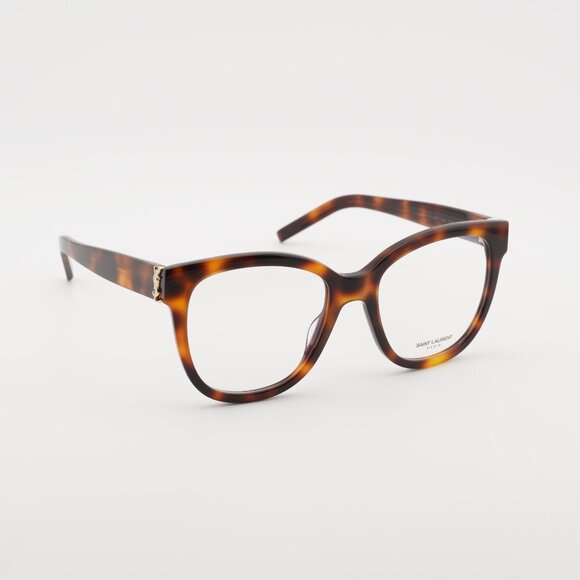 Saint Laurent SLM97 003 Eyeglasses Havana 54mm Square Frame - Picture 1 of 12